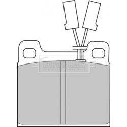 Sada brzdových platničiek kotúčovej brzdy BORG & BECK BBP1025