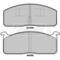 Sada brzdových platničiek kotúčovej brzdy BORG & BECK BBP1204