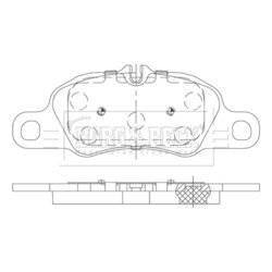 Sada brzdových platničiek kotúčovej brzdy BORG & BECK BBP2480