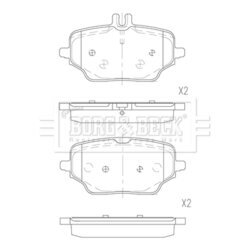 Sada brzdových platničiek kotúčovej brzdy BORG & BECK BBP2884