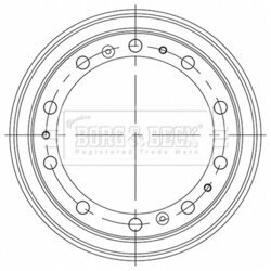 Brzdový bubon BORG & BECK BBR32559 - obr. 1