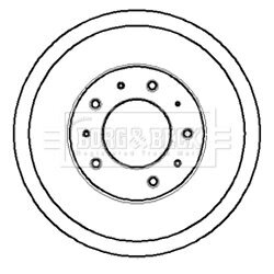 Brzdový bubon BORG & BECK BBR7032
