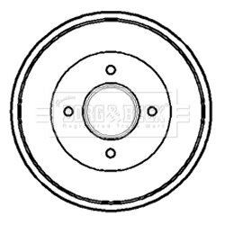 Brzdový bubon BORG & BECK BBR7081