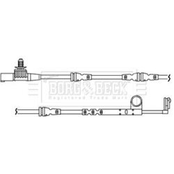 Výstražný kontakt opotrebenia brzdového obloženia BORG & BECK BWL3086