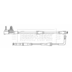 Výstražný kontakt opotrebenia brzdového obloženia BORG & BECK BWL3214