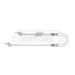Výstražný kontakt opotrebenia brzdového obloženia BORG & BECK BWL33092