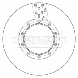 Brzdový kotúč BORG & BECK BBD32596 - obr. 1