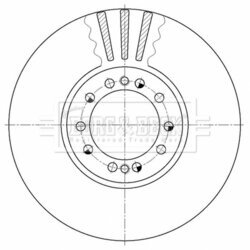 Brzdový kotúč BORG & BECK BBD32613