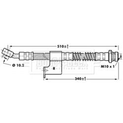 Brzdová hadica BORG & BECK BBH7033