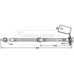 Brzdová hadica BORG & BECK BBH7058