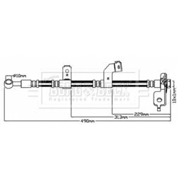 Brzdová hadica BORG & BECK BBH8138