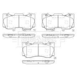 Sada brzdových platničiek kotúčovej brzdy BORG & BECK BBP2861 - obr. 1