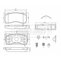 Sada brzdových platničiek kotúčovej brzdy BORG & BECK BBP33010