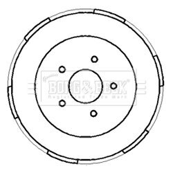 Brzdový bubon BORG & BECK BBR7186