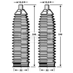 Manžeta riadenia - opravná sada BORG & BECK BSG3389