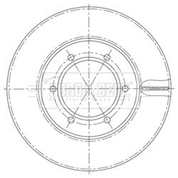 Brzdový kotúč BORG & BECK BBD5197