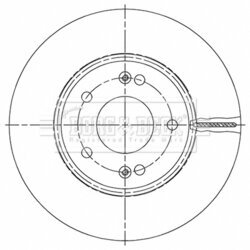 Brzdový kotúč BORG & BECK BBD5500