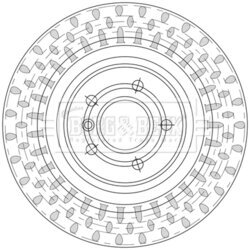 Brzdový kotúč BORG & BECK BBD5558 - obr. 1