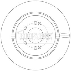 Brzdový kotúč BORG & BECK BBD5613 - obr. 1