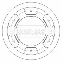 Brzdový kotúč BORG & BECK BBD5957S