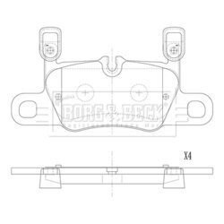 Sada brzdových platničiek kotúčovej brzdy BORG & BECK BBP2895