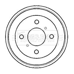 Brzdový bubon BORG & BECK BBR7097
