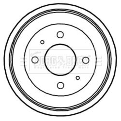 Brzdový bubon BORG & BECK BBR7244