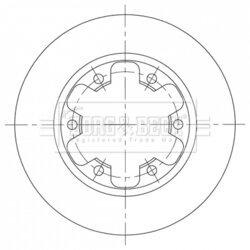 Brzdový kotúč BORG & BECK BBD5386