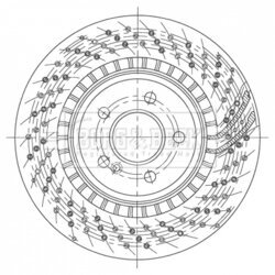 Brzdový kotúč BORG & BECK BBD6096S