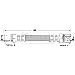 Brzdová hadica BORG & BECK BBH6944 - obr. 1