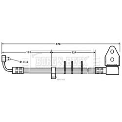 Brzdová hadica BORG & BECK BBH7408 - obr. 1