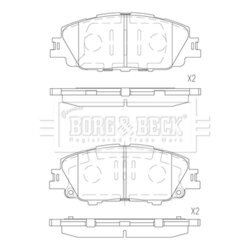 Sada brzdových platničiek kotúčovej brzdy BORG & BECK BBP2899 - obr. 1