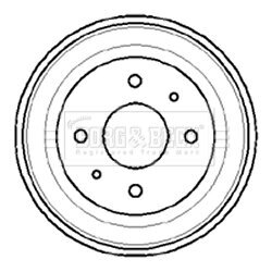 Brzdový bubon BORG & BECK BBR7008