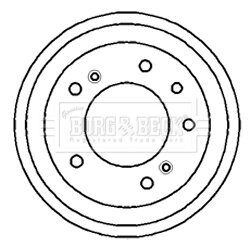 Brzdový bubon BORG & BECK BBR7092