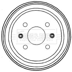 Brzdový bubon BORG & BECK BBR7228