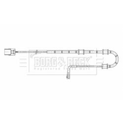 Výstražný kontakt opotrebenia brzdového obloženia BORG & BECK BWL3198