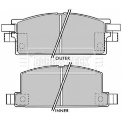 Sada brzdových platničiek kotúčovej brzdy BORG & BECK BBP1020