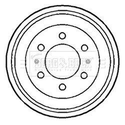Brzdový bubon BORG & BECK BBR7102