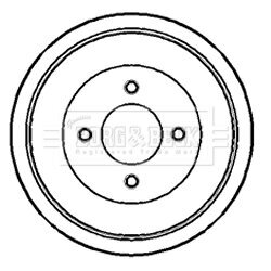 Brzdový bubon BORG & BECK BBR7133