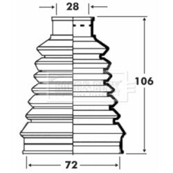 Manžeta hnacieho hriadeľa - opravná sada BORG & BECK BCB6072