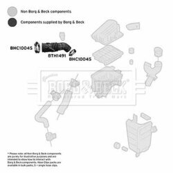 Nasávacia hadica, Vzduchový filter BORG & BECK BTH1491 - obr. 1