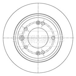 Brzdový kotúč BORG & BECK BBD5450