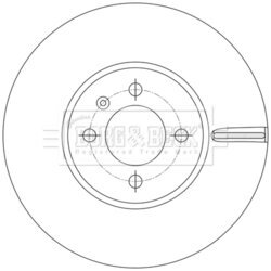 Brzdový kotúč BORG & BECK BBD5599 - obr. 1