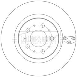 Brzdový kotúč BORG & BECK BBD6241S - obr. 1