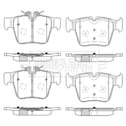 Sada brzdových platničiek kotúčovej brzdy BORG & BECK BBP2581 - obr. 1
