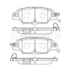 Sada brzdových platničiek kotúčovej brzdy BORG & BECK BBP2598