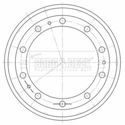 Brzdový bubon BORG & BECK BBR32530 - obr. 1