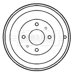 Brzdový bubon BORG & BECK BBR7148