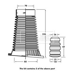 Ochranná sada tlmiča proti prachu BORG & BECK BPK7115