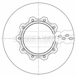 Brzdový kotúč BORG & BECK BBD32615